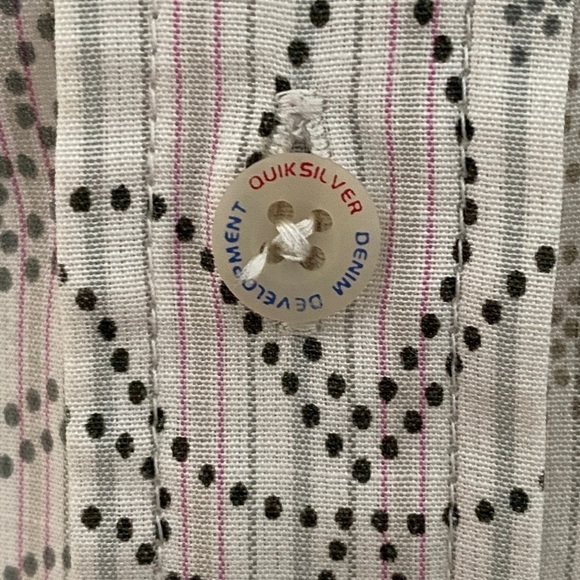 QUIKSILVER Patterned Short Sleeve Collared Shirt Men L Large - Picture 3 of 10